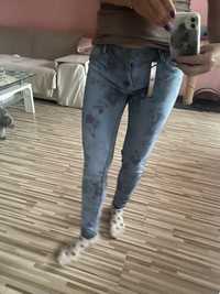 Spodnie jeans dwustronne