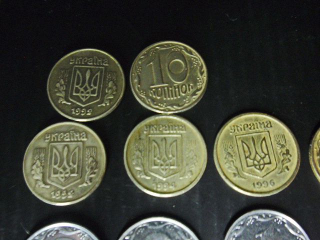 Лот монет Украины 1992-1994-1996