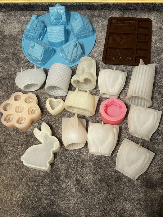 Formy silikonowe do robienia świec - ZESTAW