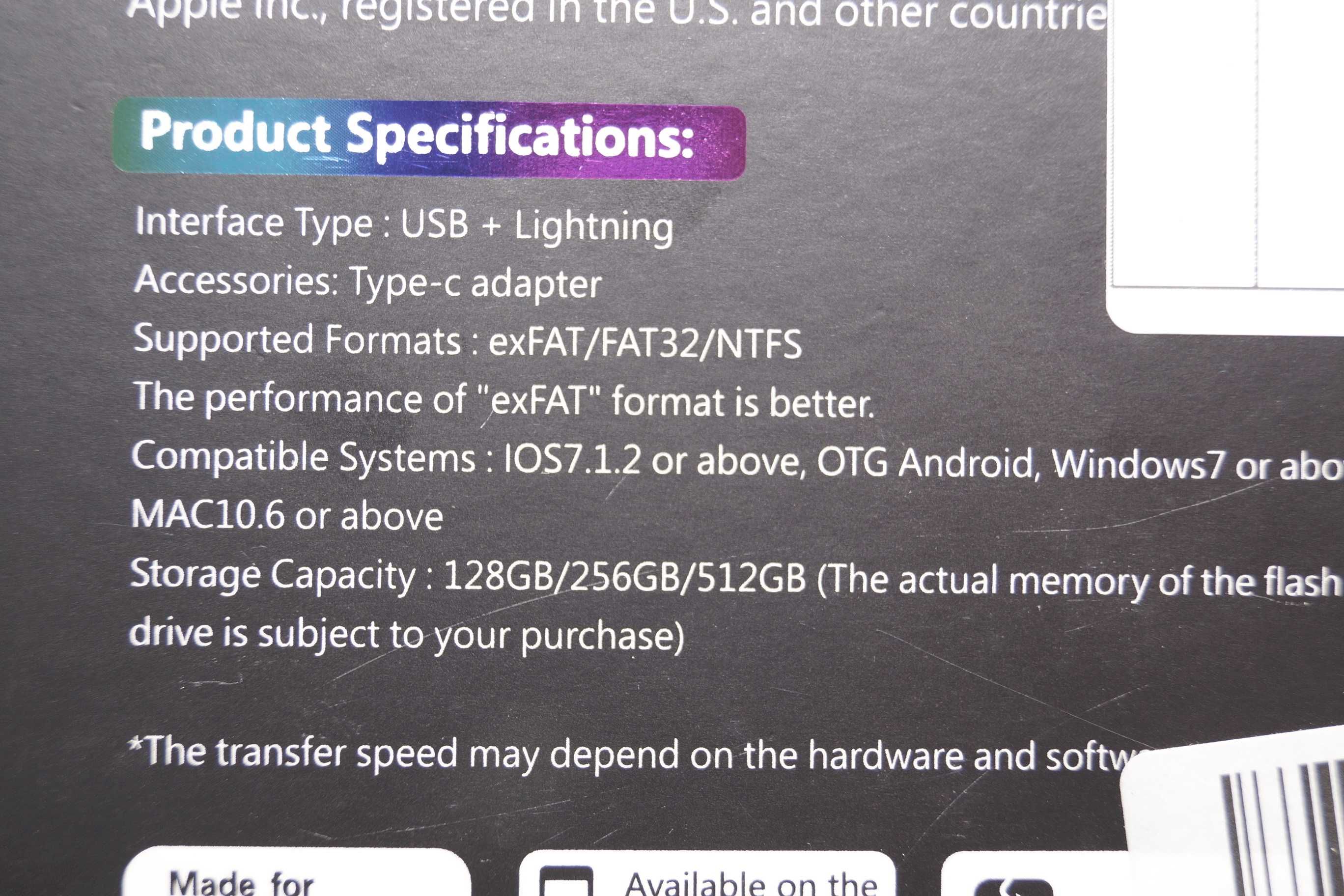 BLANBOK+ Pendrive Pamięć zewnętrzna USB Apple MFI USB-C 128GB iPhone