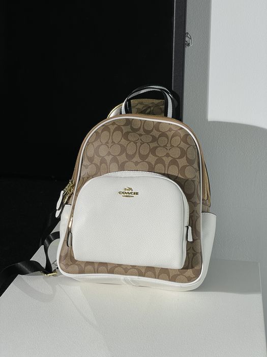 Рюкзак Coach Large Court In Signature Canvas коричневий, беж, чорний