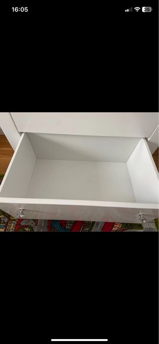 Komoda przewijak 2 szuflady biała