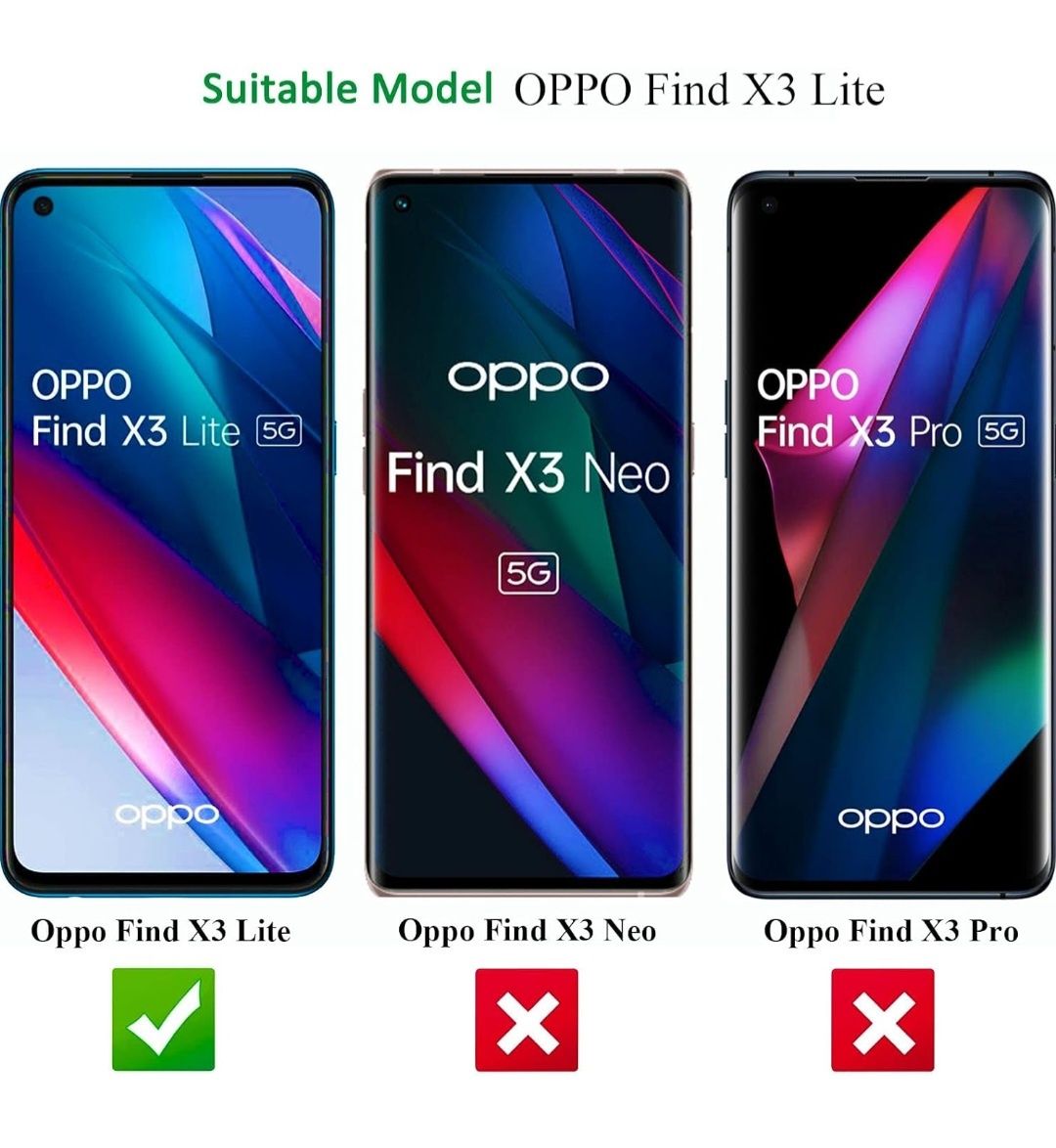 NEW'C 2 sztuki Szkło dla Oppo Find X3 Lite