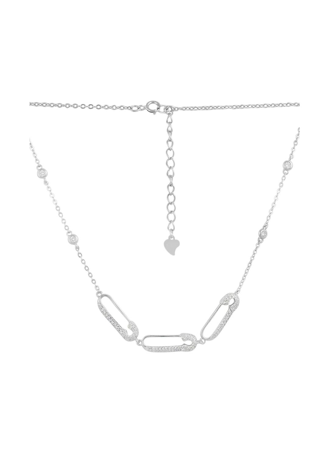 Срібне кольє з фіанітами silver flame 925