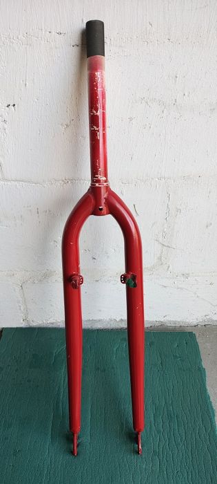 Widelec rowerowy 1" gwintowany, stalowy, z mocowaniami pod hamulce V-b