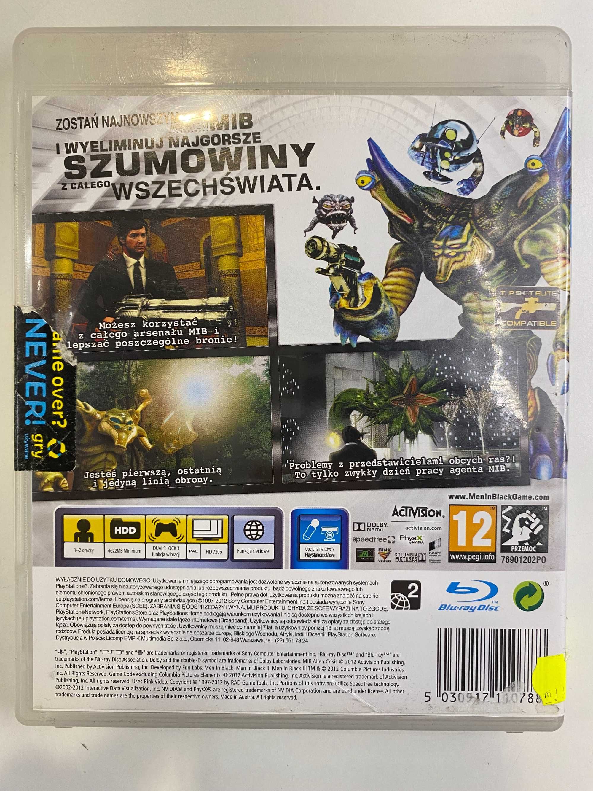 Men in Black Alien Crisis Ps3 Sklep Iława