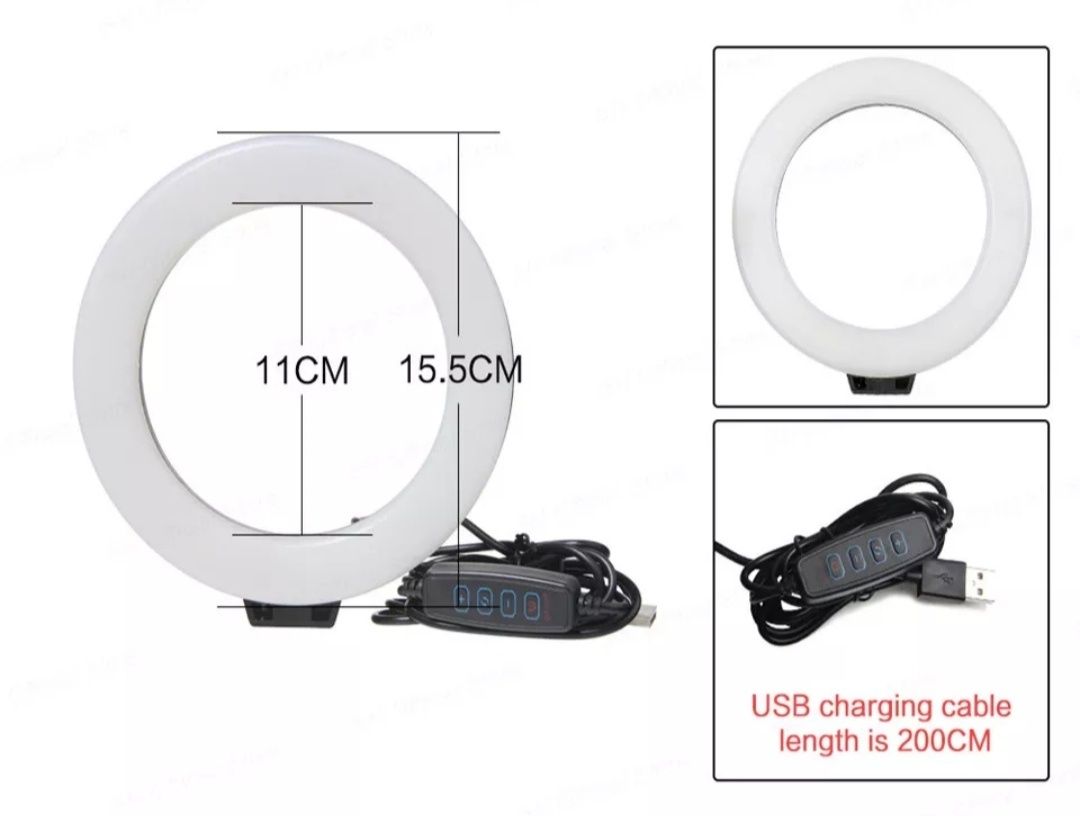 Кольцевая Led лампа, селфи лампа на штативе, тринога