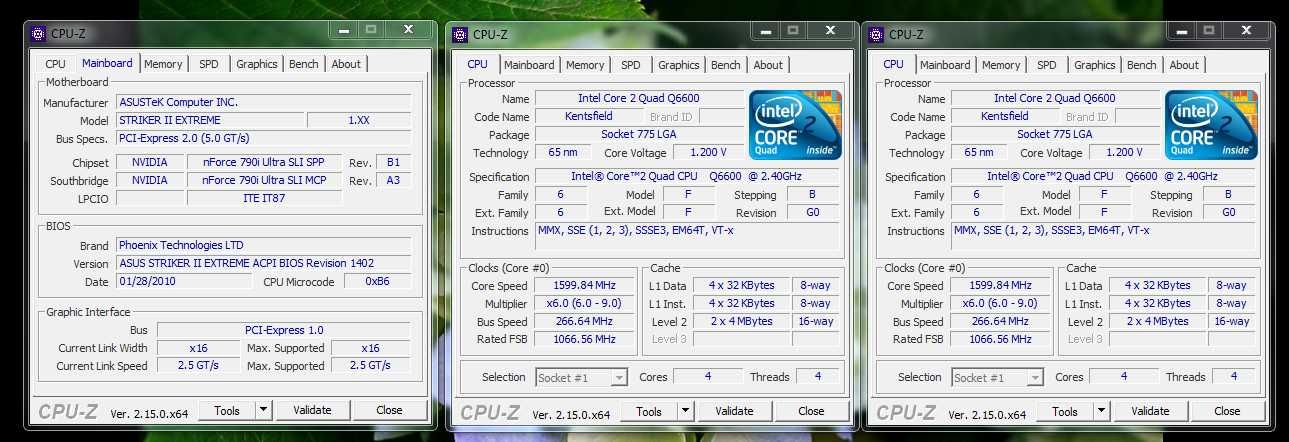 Комплект Asus Striker II EXTREME,Core 2 Quad Q6600,8gb ddr3