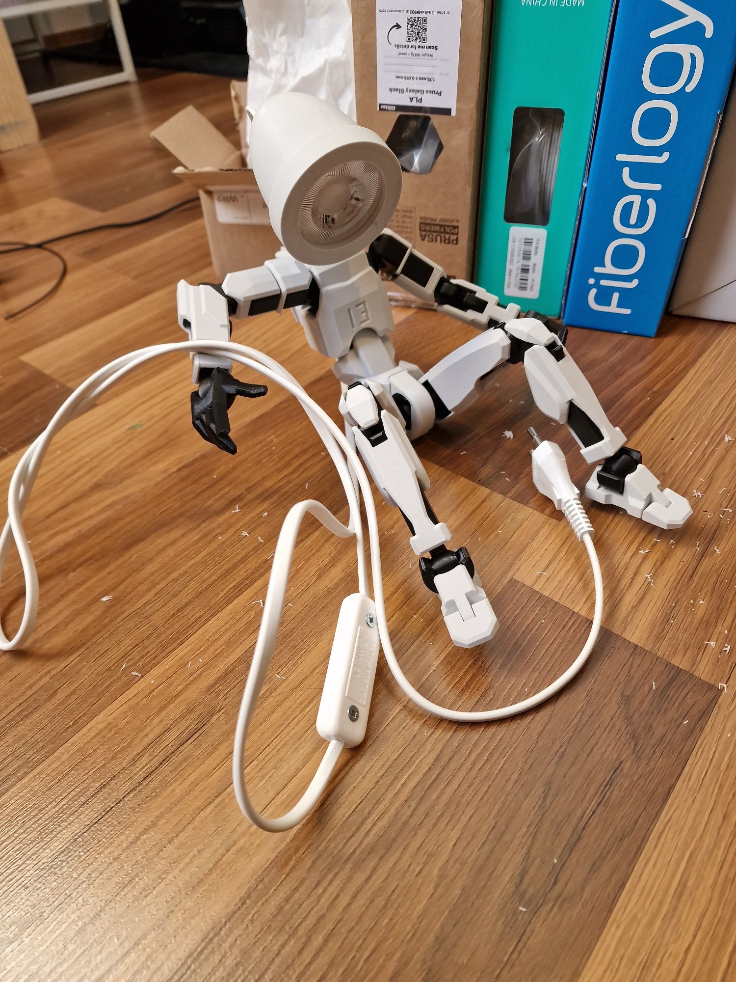 Lampka robot, druk 3D