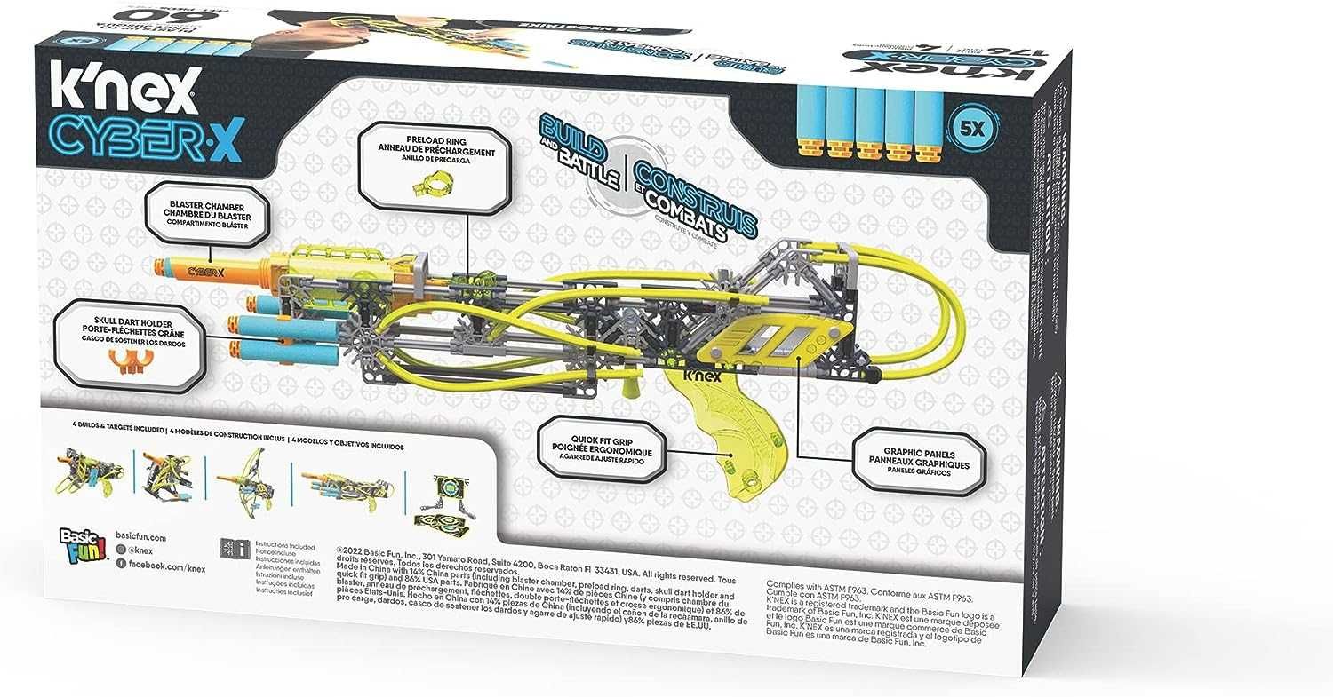 STEAM набір дартс-бластер із K´NEX Cyber-X C5 Neostrike 4 в 1