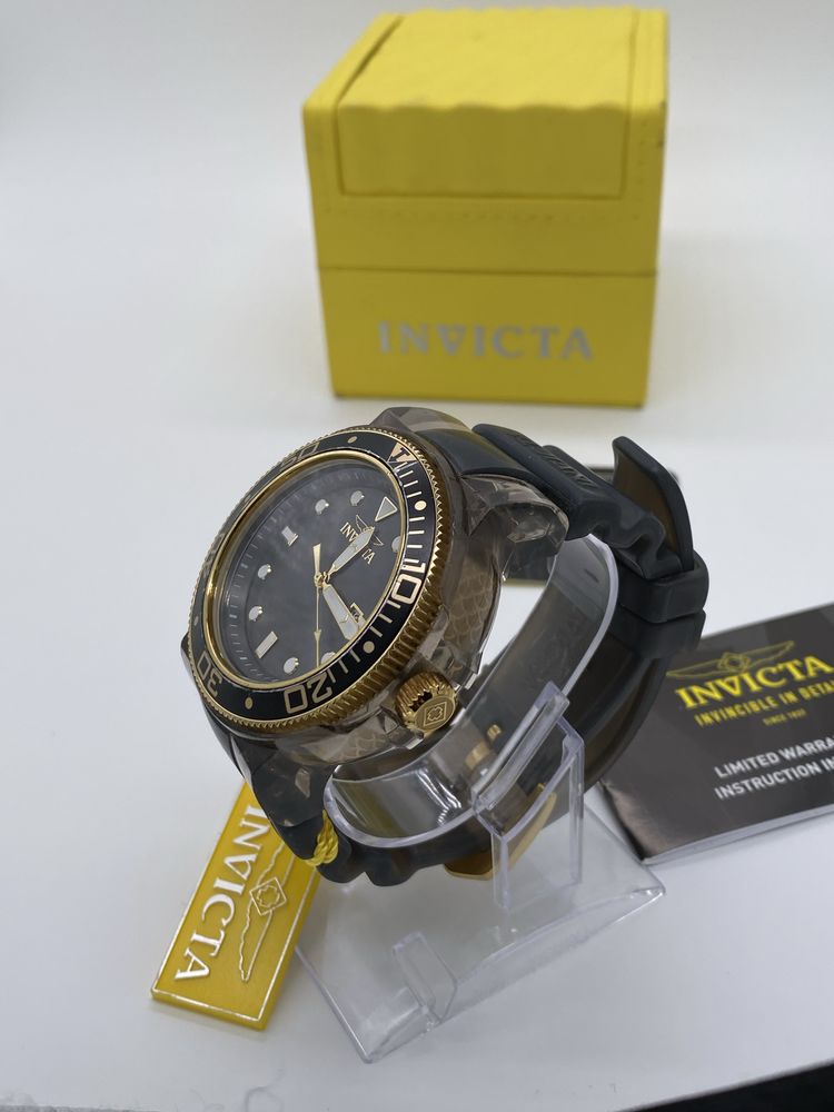 Zegarek Invicta Pro Diver męski Duży sportowy Czarny złoty Premium 100