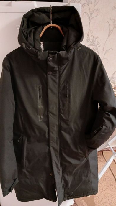 Зимова куртка, чоловіча, до коліна, розмір 46-48