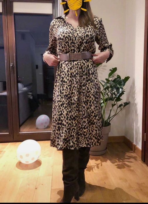 Zara sukienka lampart