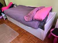 Cama dupla com 2 gavetas