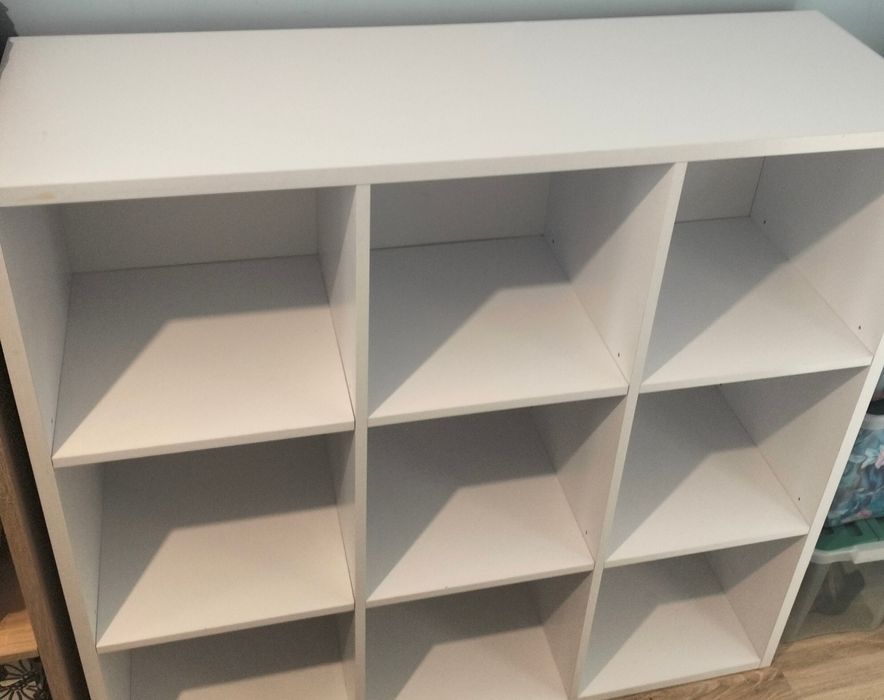 Regał biały 9 półek