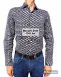Lniana granatowa koszula Massimo Dutti rozm. M 39/40