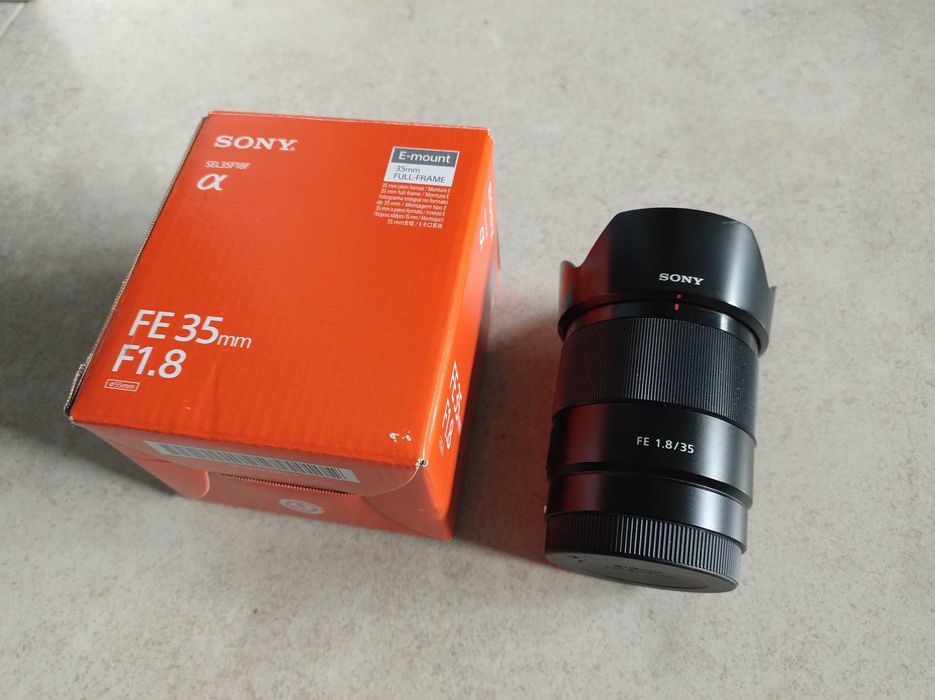 Obiektyw Sony 35mm 1.8 FE  SEL35F18F full frame stan BDB
