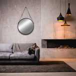 Okrągłe lustro wiszące loft Mirage 50 cm do łazienki ścienne