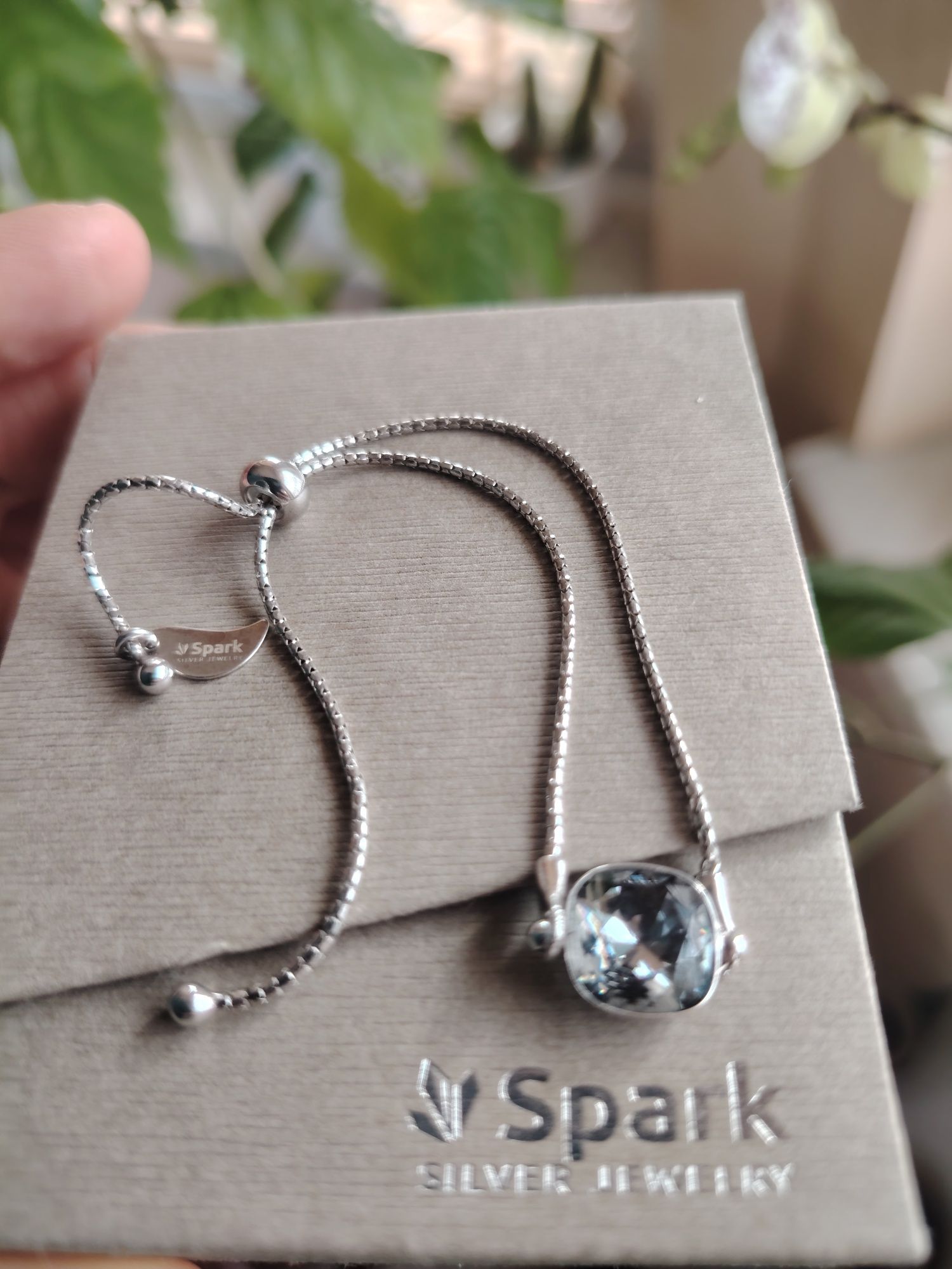 Bransoletka Spark Silver Night Swarovski srebrna regulowana