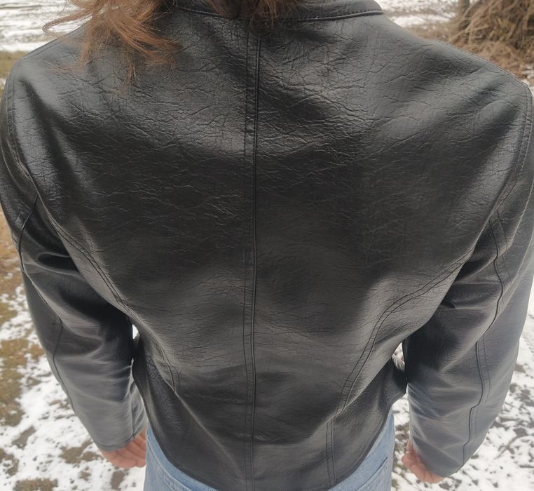 Куртка кожанка корсетна