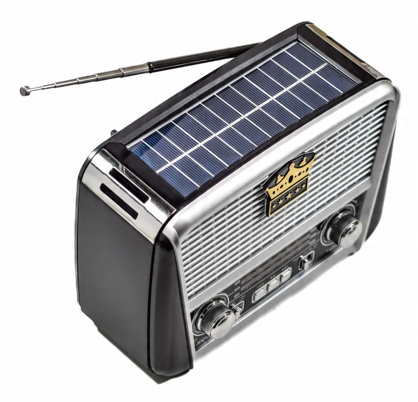 Radio Retro Solar Solarne Latarka Led Głośnik USB