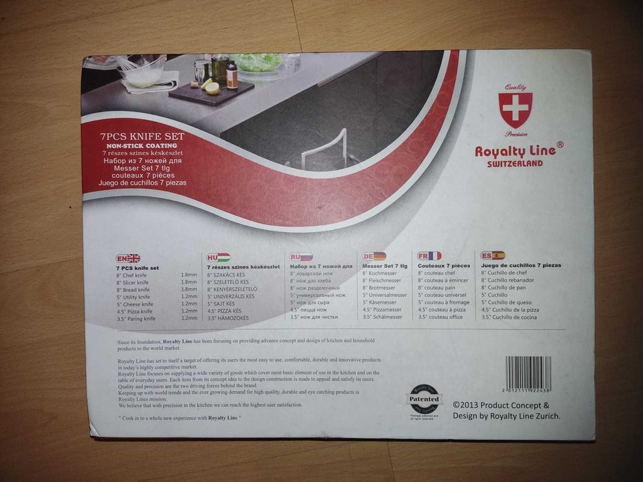 Conjunto de Facas Royalty Line RL-COL7 – 7 Peças, Novo na Caixa