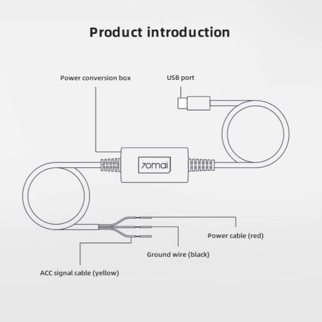 Кабель режиму паркування 70mai Hardwire Kit UP03