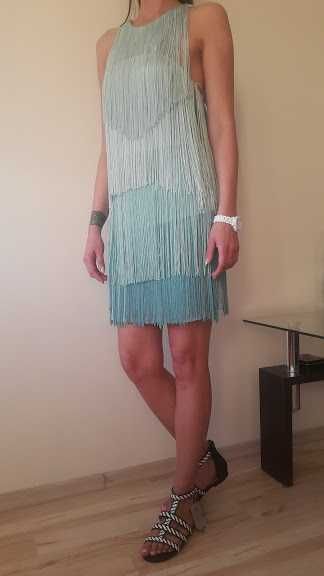 Sukienka z frędzlami ZARA