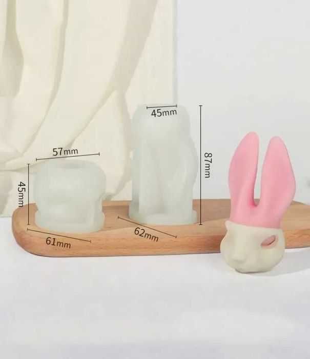 Силіконова форма для свічок кролик Play boy, оригінальний подарунок