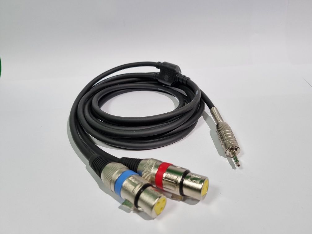 Инсертный кабель Jack 3.5 to 2 x XLR M 3м.