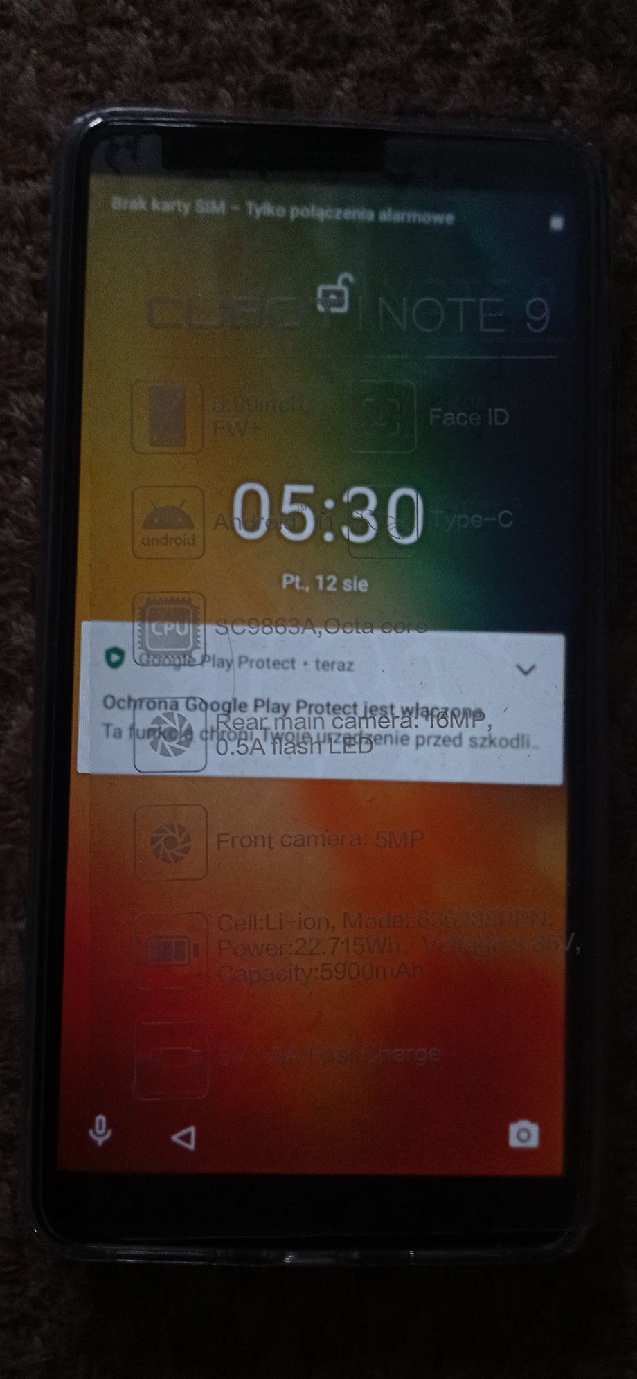 Smartfon Cubot Note 9