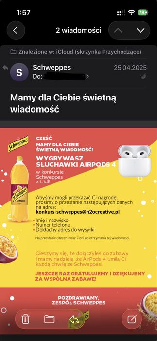 Apple AirPods 4 - bez ANC, oryginał