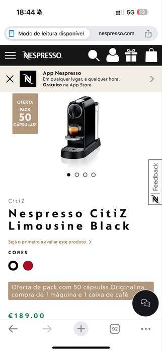 Maquina café nespresso Nova Lacrada
