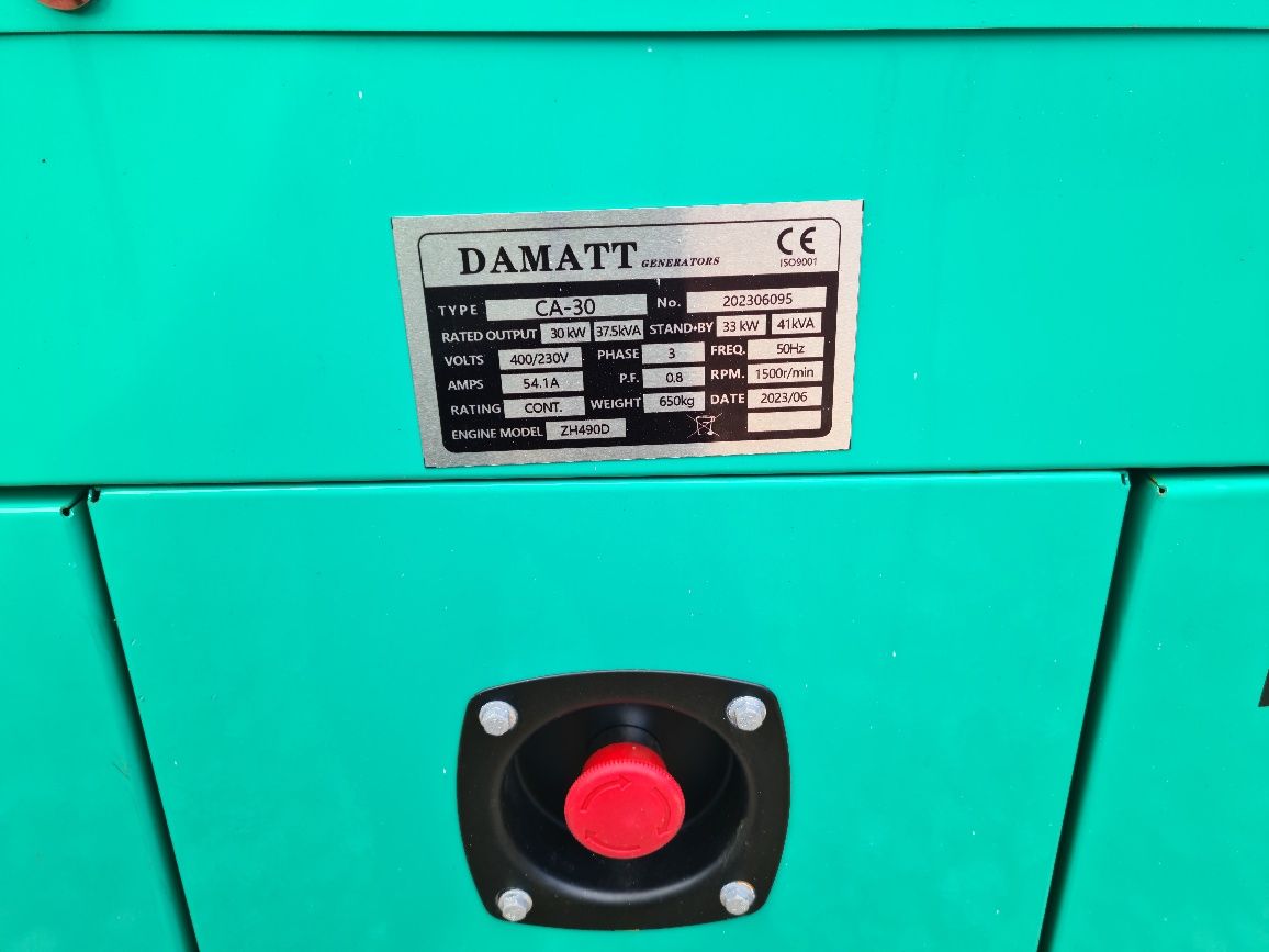 Generator prądotwórczy agregat Damatt CA30 nowy 40KVA 33 KW