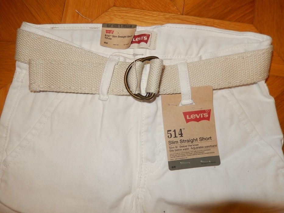 Spodenki LEVI'S pasek - NOWE 4-5 LAT (rozm.104-110)