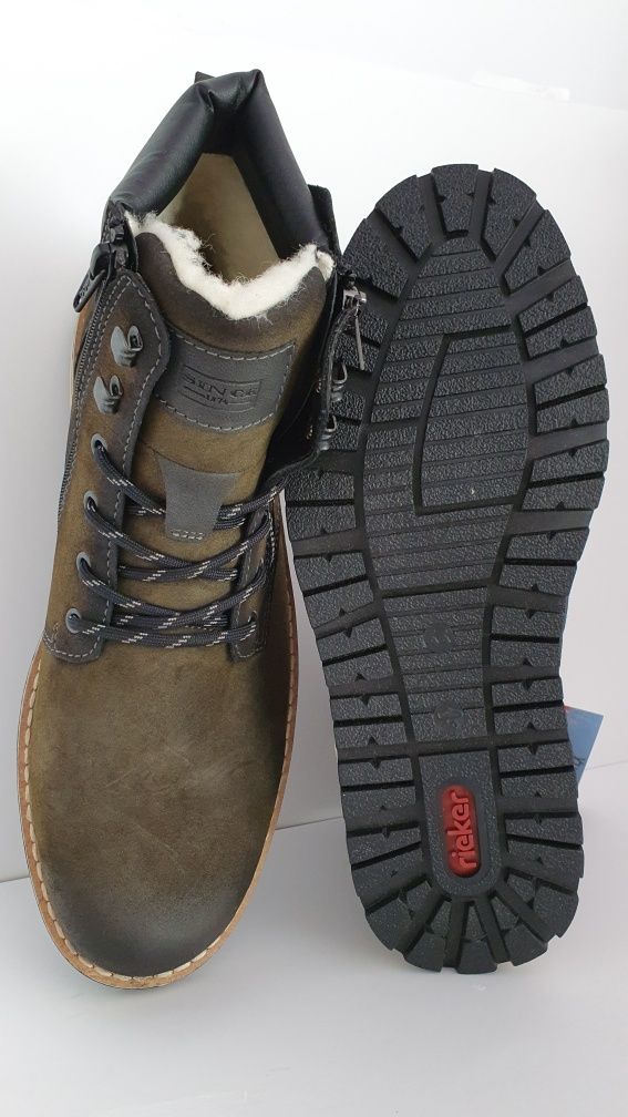 Buty nowe męskie zimowe Rieker ocieplane w rozmiarze 44