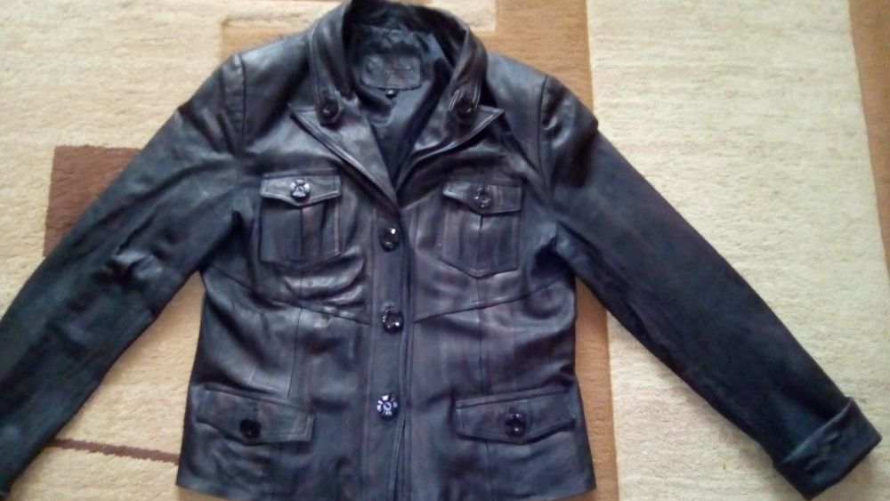Кожаная куртка пиджак 46-48р XL