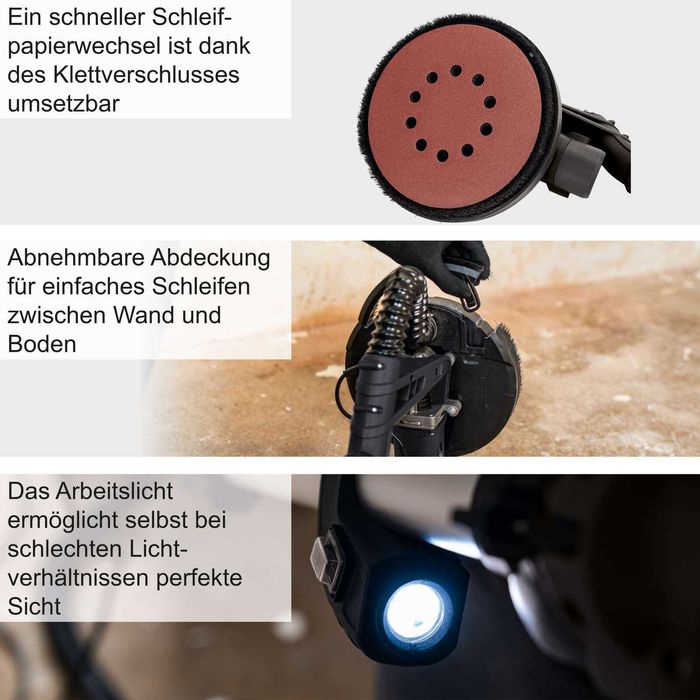 Шліфувальна машина для стін та стелі TBS915-BE Scheppach жирафа