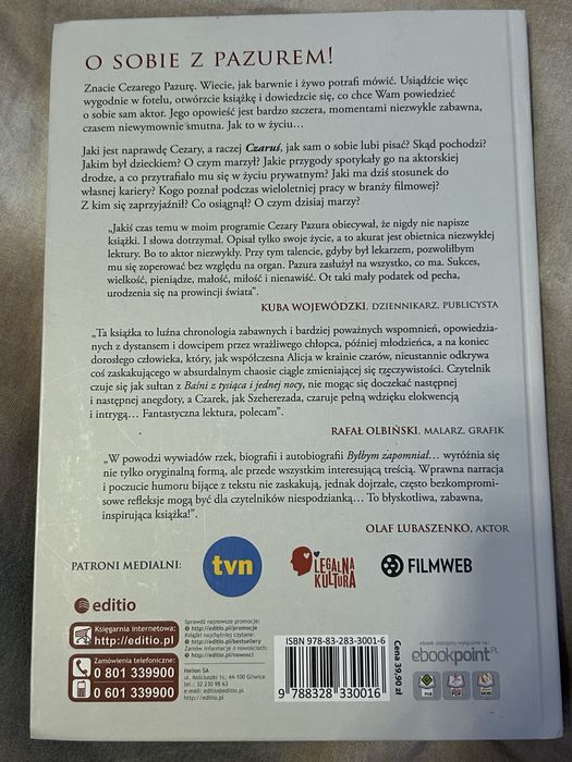 Ksiazka Cezary Pazura byłbym zapomniał