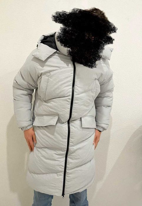 Куртка/пуховик чоловічий сірий новий