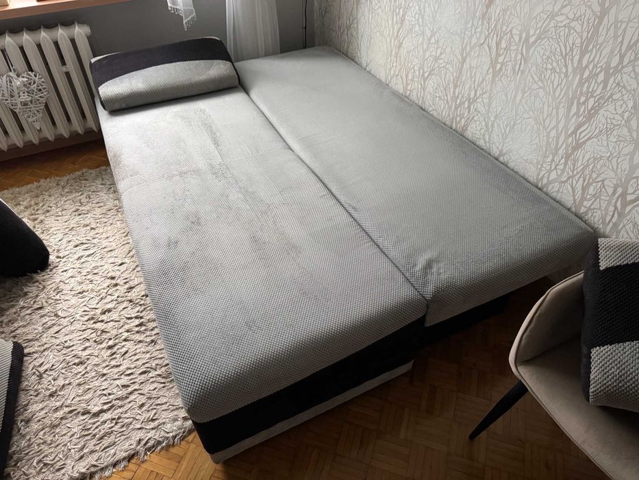 Kanapa sofa z funkcją spania i pojemnikiem na pościel