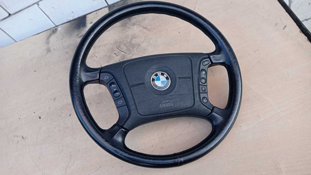 Idealna Fabryczna Kierownica Obszyta Skórą + Multifunkcja BMW E38 E39