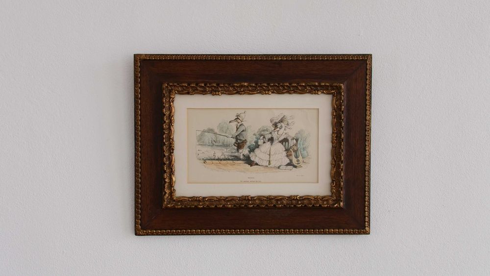 Reprodução da litografia "Un Mariage Suivant le Lois"