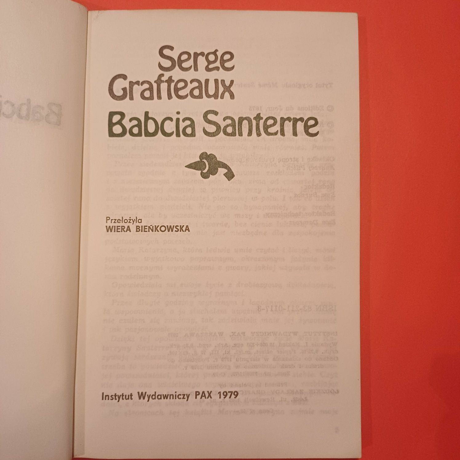 Serge Grafteaux Babcia Santerre francuska