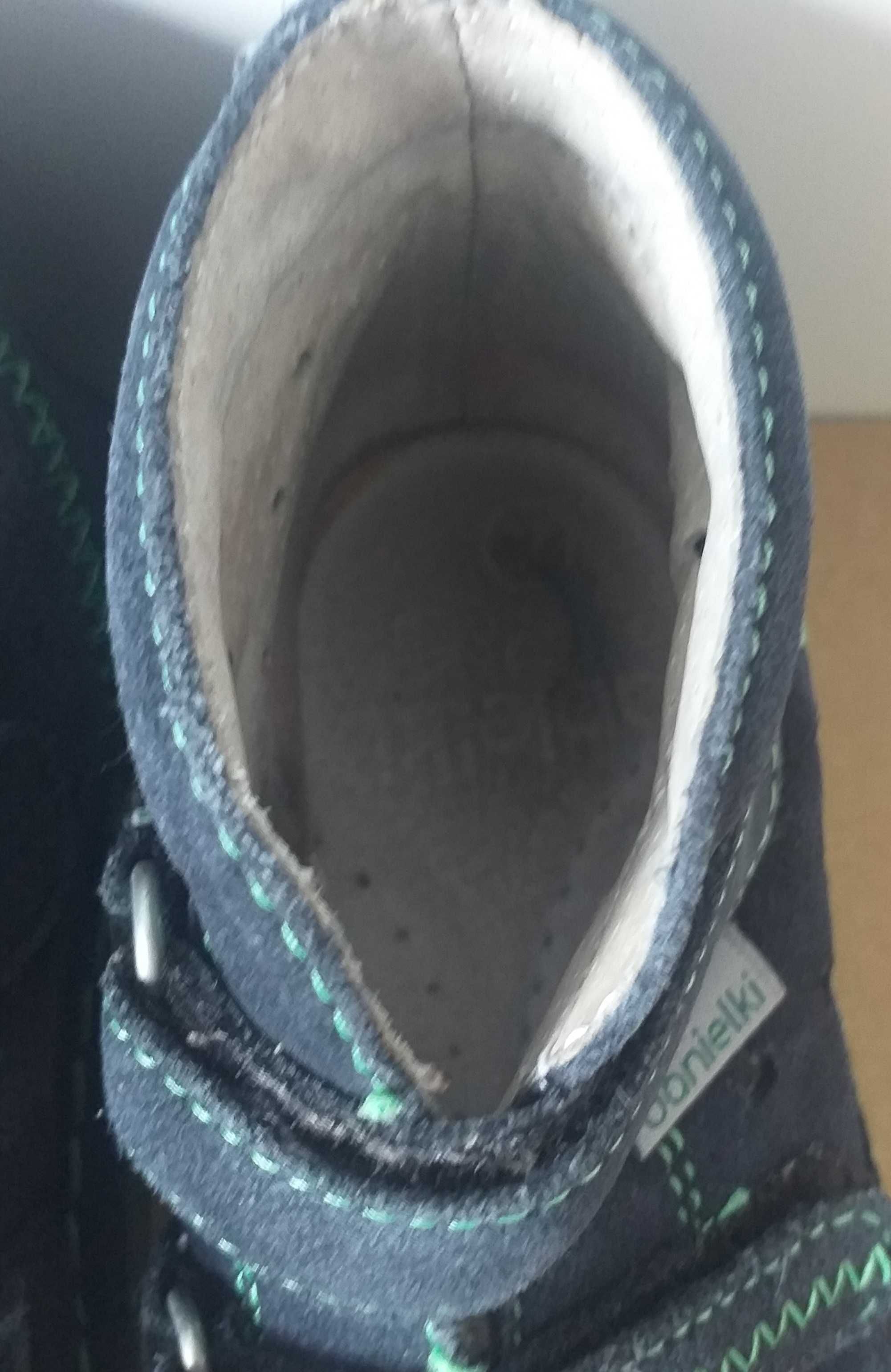 2 Buty profilaktyczne Danielki TA105 granat fluo z roz 25