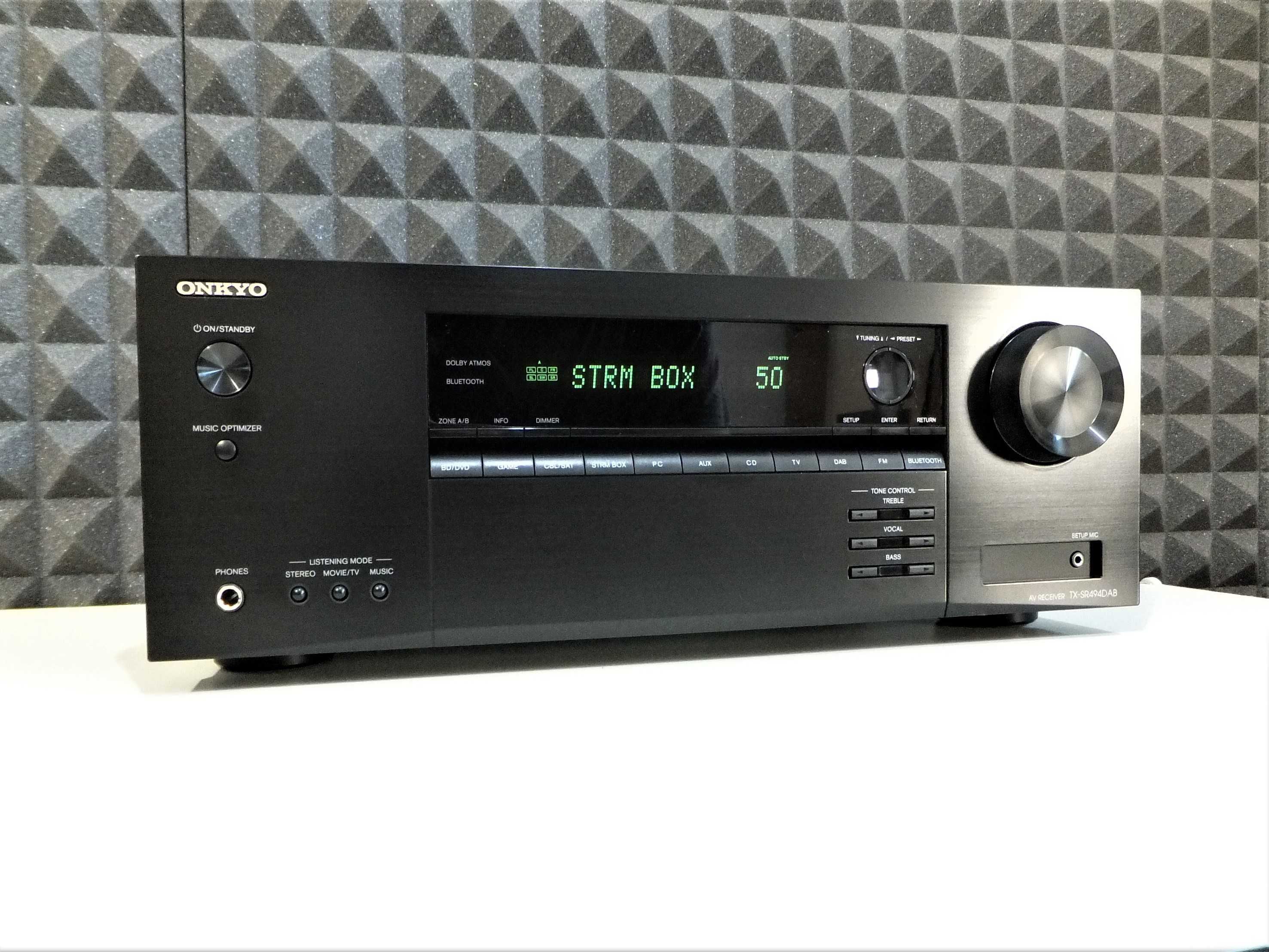 Nowy amplituner 7.2 ONKYO TX-SR494DAB / Bluetooth, DAB+/ OKAZJA!