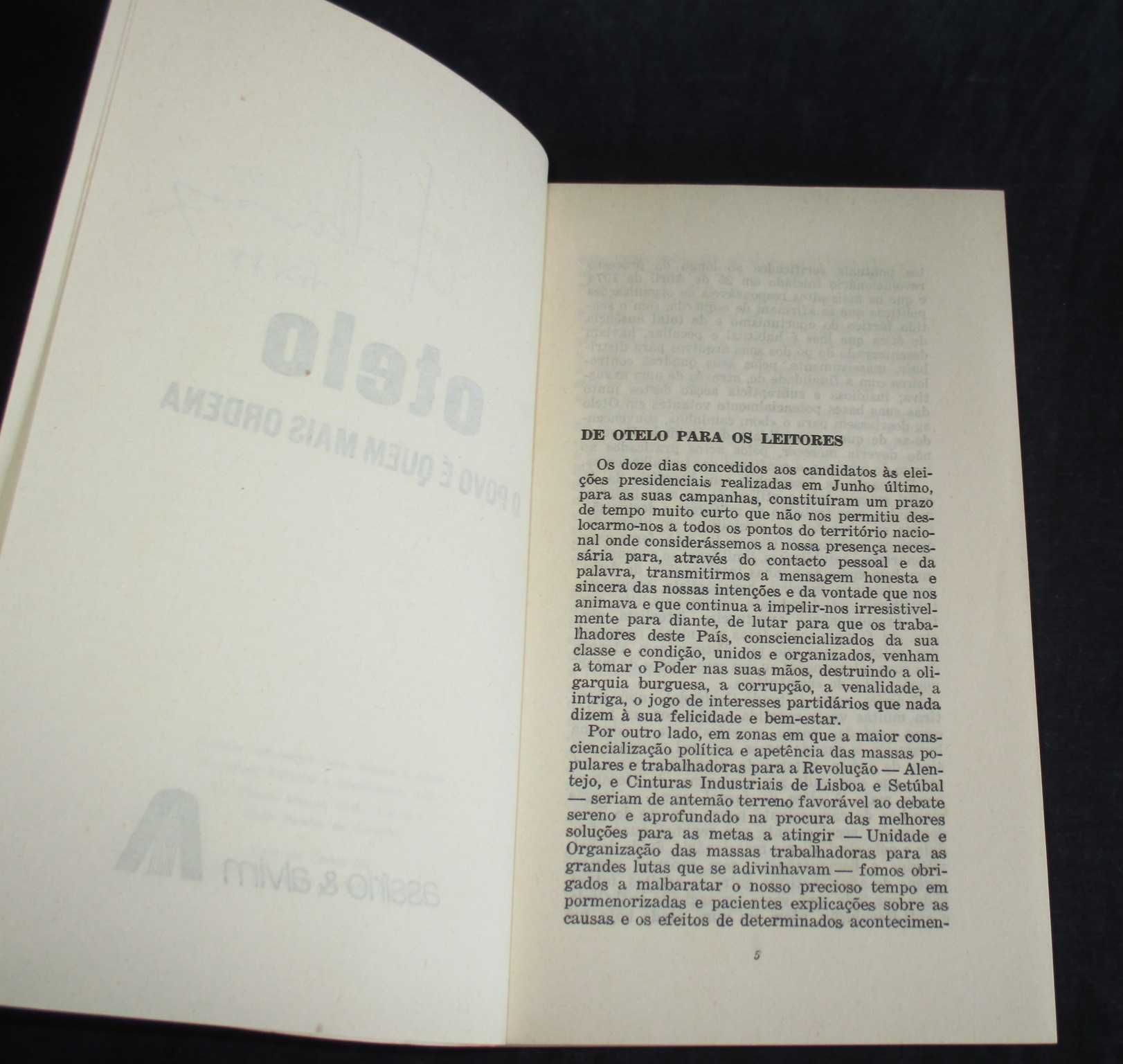 Livro O povo é quem mais ordena Otelo Saraiva de Carvalho