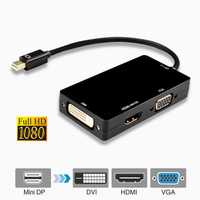 Конвертер Mini DisplayPort - HDMI\VGA\DVI | Переходник miniDP 3в1