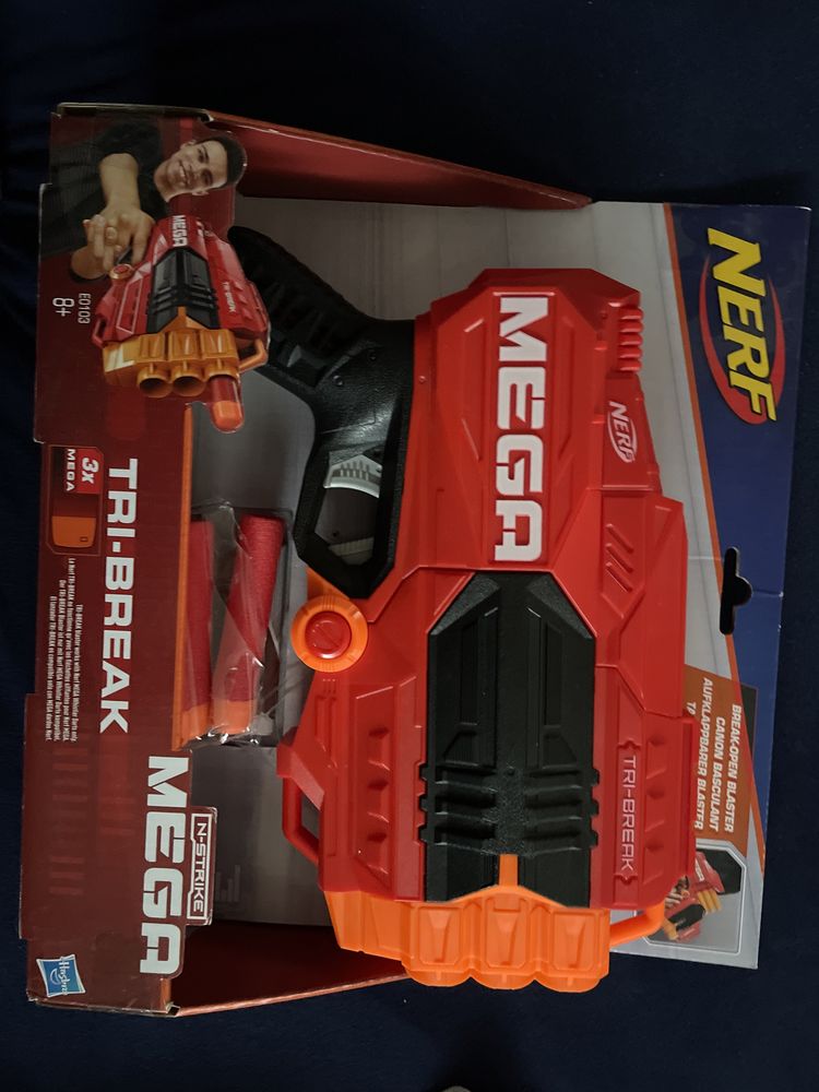 Mega Nerf Tri-break na prezent nowe Wyrzutna na duże strzałki MEGA