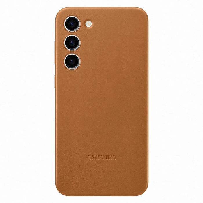 Oryginalne etui Samsung Leather Cover do Galaxy S23+ camel